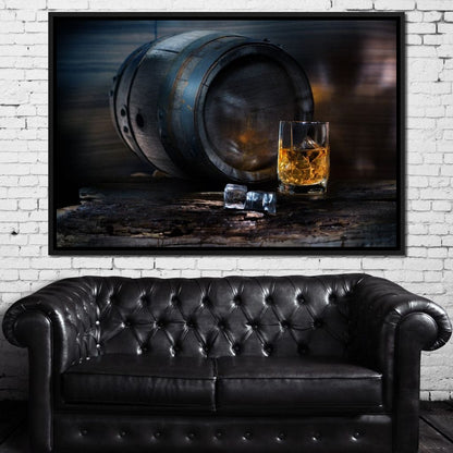 Keg of Whiskey Canvas Wall Art
