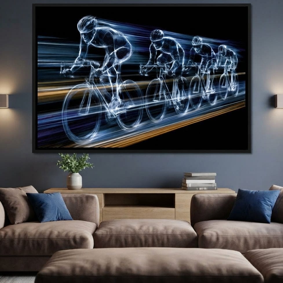 Velocity of the Wireframe Peloton Canvas Wall Art