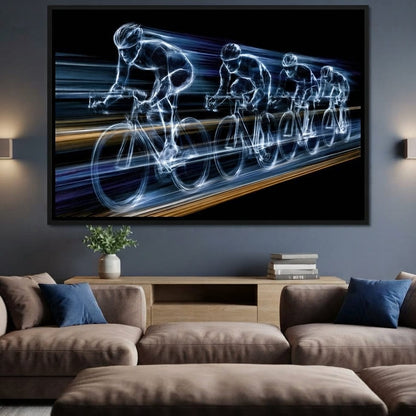 Velocity of the Wireframe Peloton Canvas Wall Art