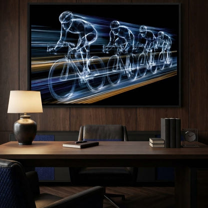 Velocity of the Wireframe Peloton Canvas Wall Art
