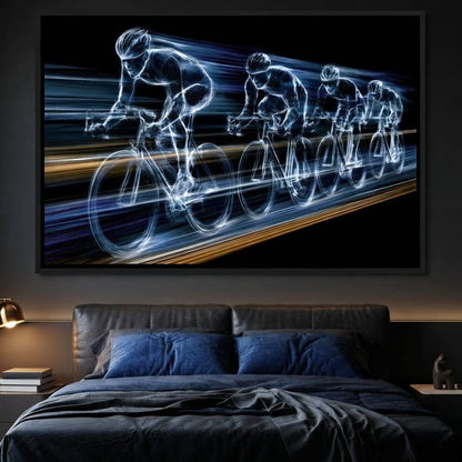 Velocity of the Wireframe Peloton Canvas Wall Art