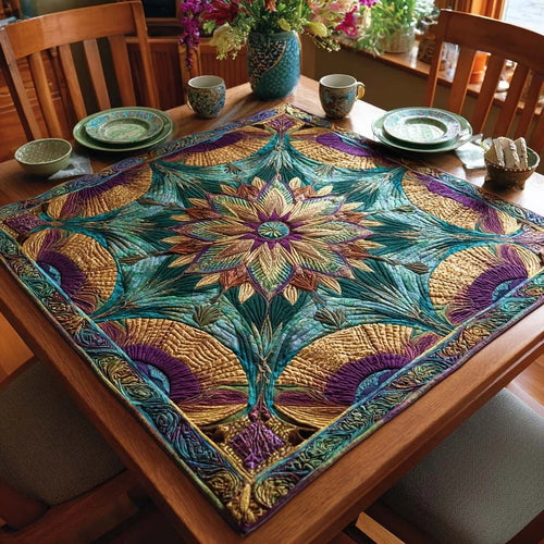 Velvet Blossom Quilted Table Topper