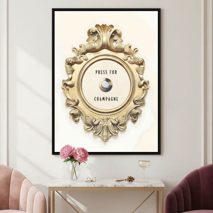 Press for Champagne Canvas Wall Art
