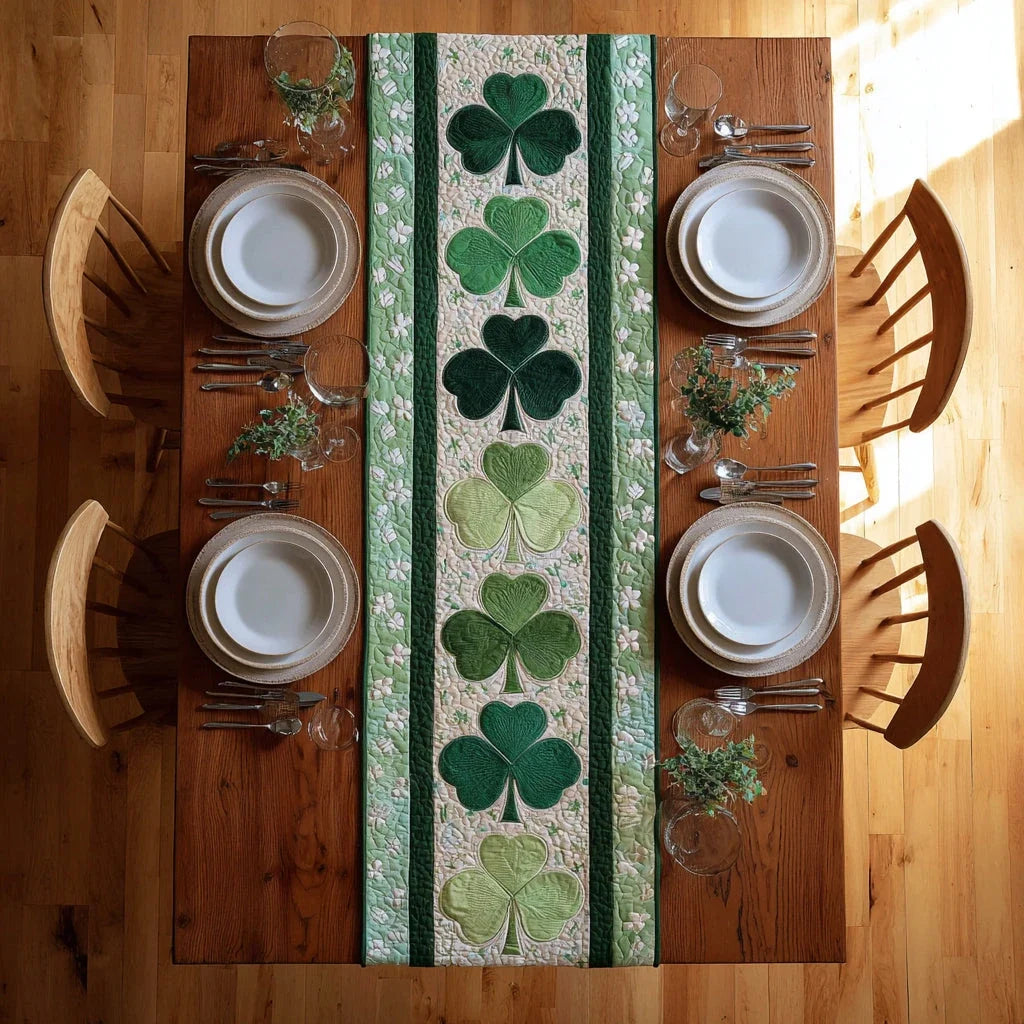 Verdant Journey Quilted Table Runner