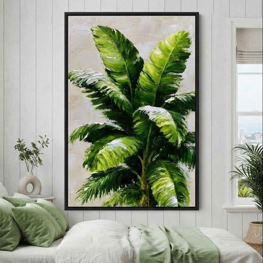 Verdant Rhythm of Tropical Palms Canvas Wall Art