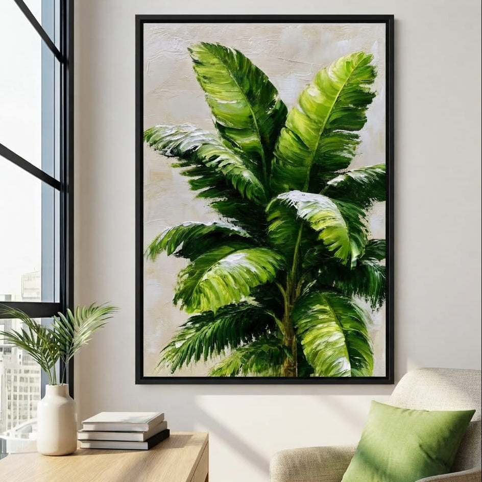 Verdant Rhythm of Tropical Palms Canvas Wall Art