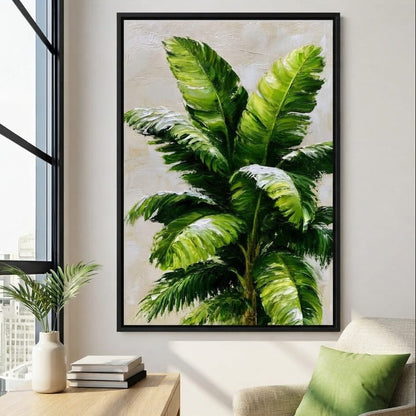 Verdant Rhythm of Tropical Palms Canvas Wall Art