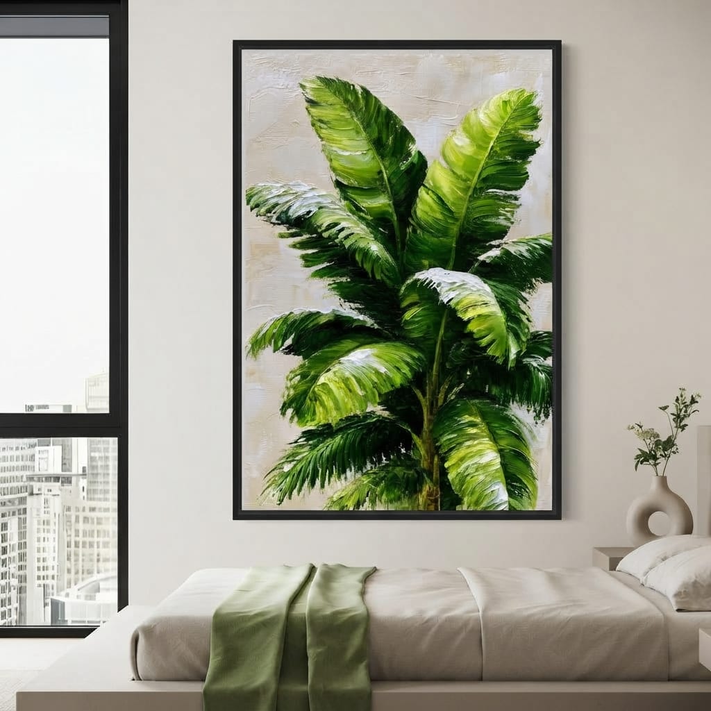 Verdant Rhythm of Tropical Palms Canvas Wall Art