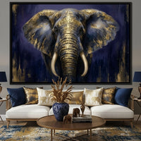 Regal Gold Elephant Majesty Canvas Wall Art