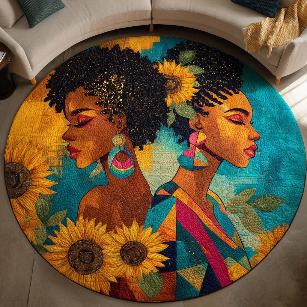 Vibrant Soul Quilted Round Mat