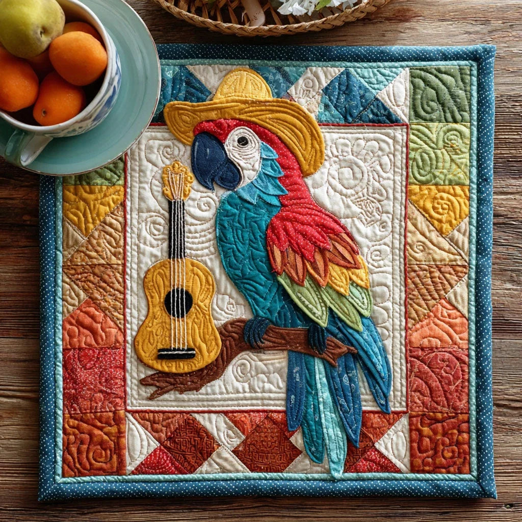 Vibrant Wing Quilted Table Topper