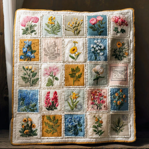 Victorian Blooms Quilt Blanket
