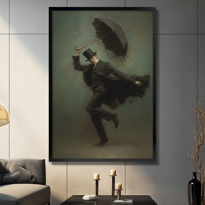 Gothic Gentleman Storm Dance Canvas Wall Art