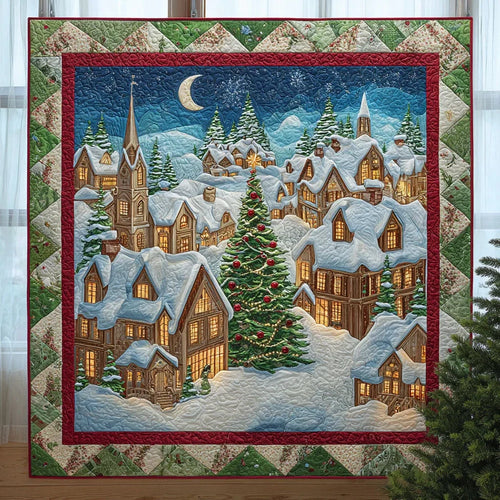 Village Christmas Quilt Blanket