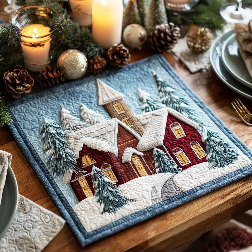 Village Glow Quilted Table Topper