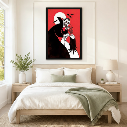 Retro Vampire Dracula Halloween Canvas Art Wall Art