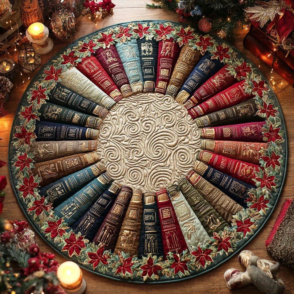 Vintage Chapter Quilted Round Mat