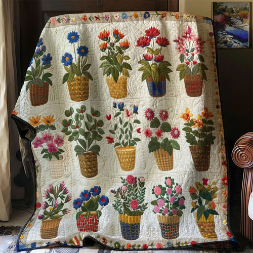 Vintage Flower Quilt Blanket