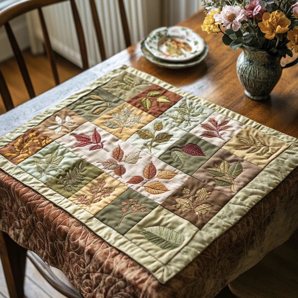 Vintage Garden Quilted Table Topper