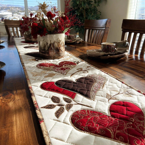 Vintage Love Quilted Table Runner