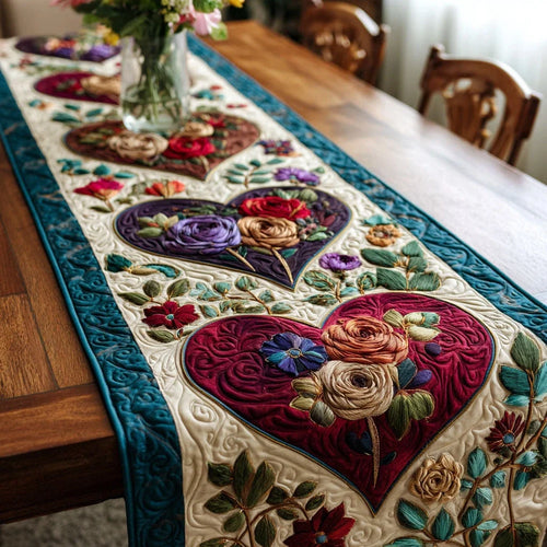 Vintage Love Quilted Table Runner