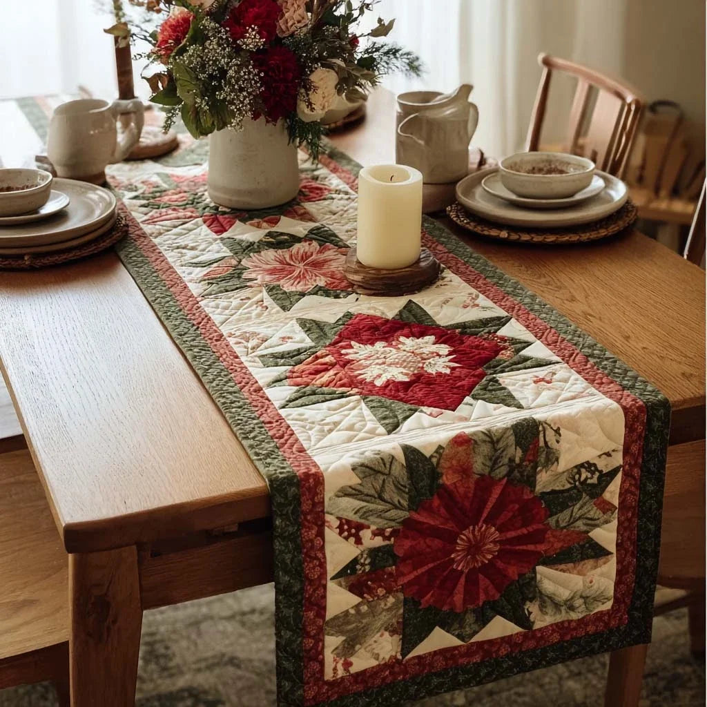 Vintage Meadow Quilted Table Runner