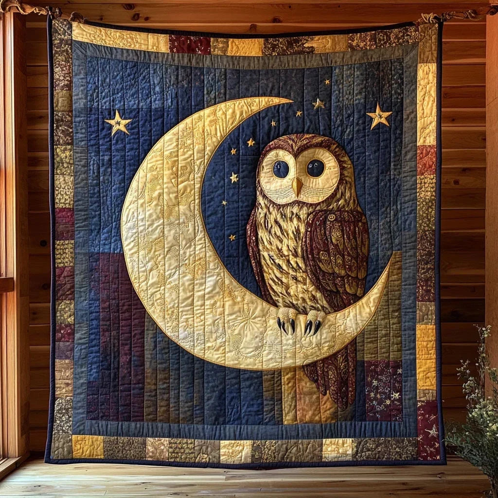 Vintage Owl Quilt Blanket