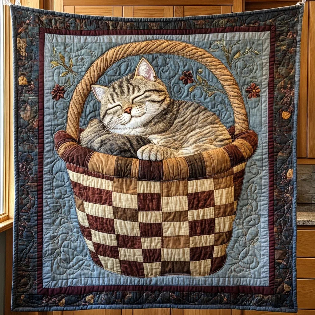 Vintage Whiskers Quilt Blanket