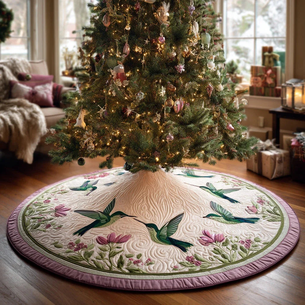 Vintage Wings Christmas Quilted Tree Skirt