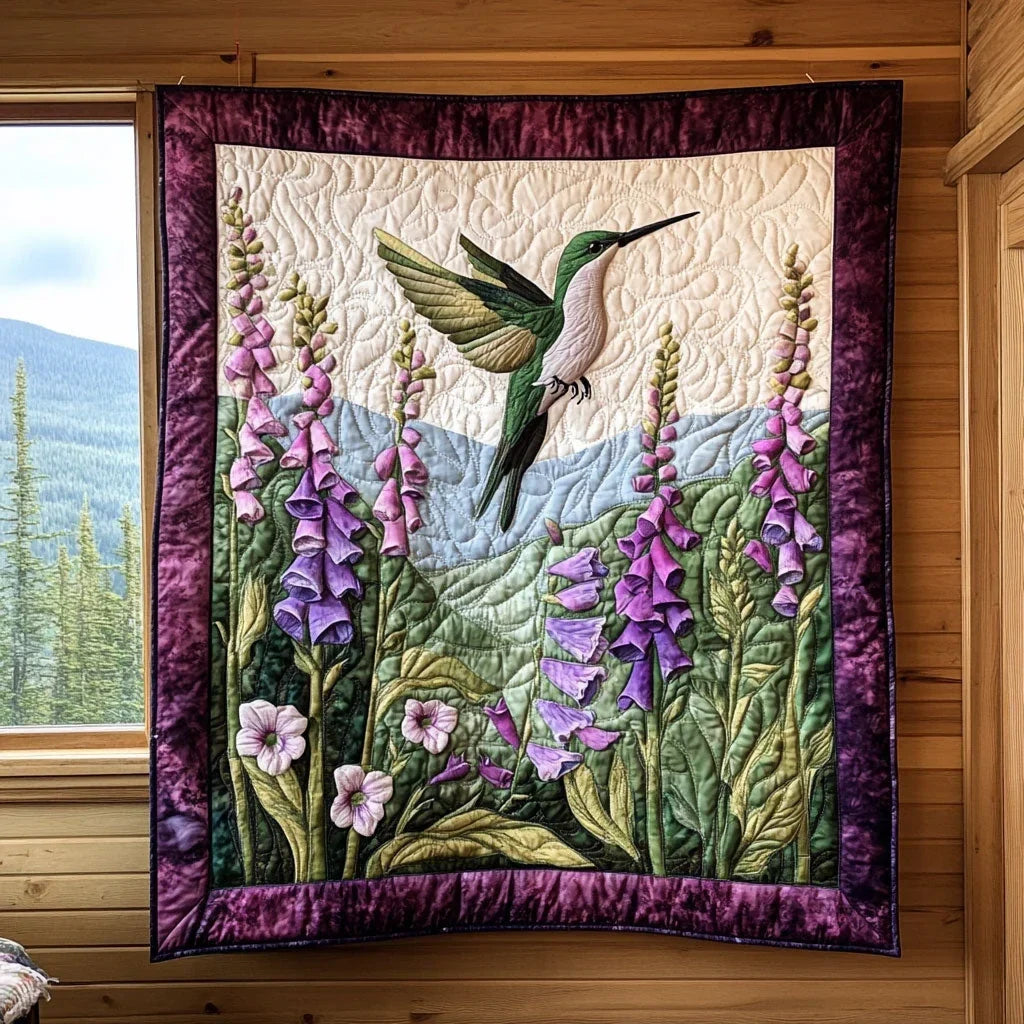 Violet Flight Quilt Blanket