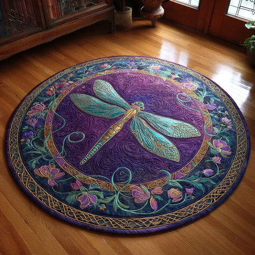 Violet Harmony Quilted Round Mat