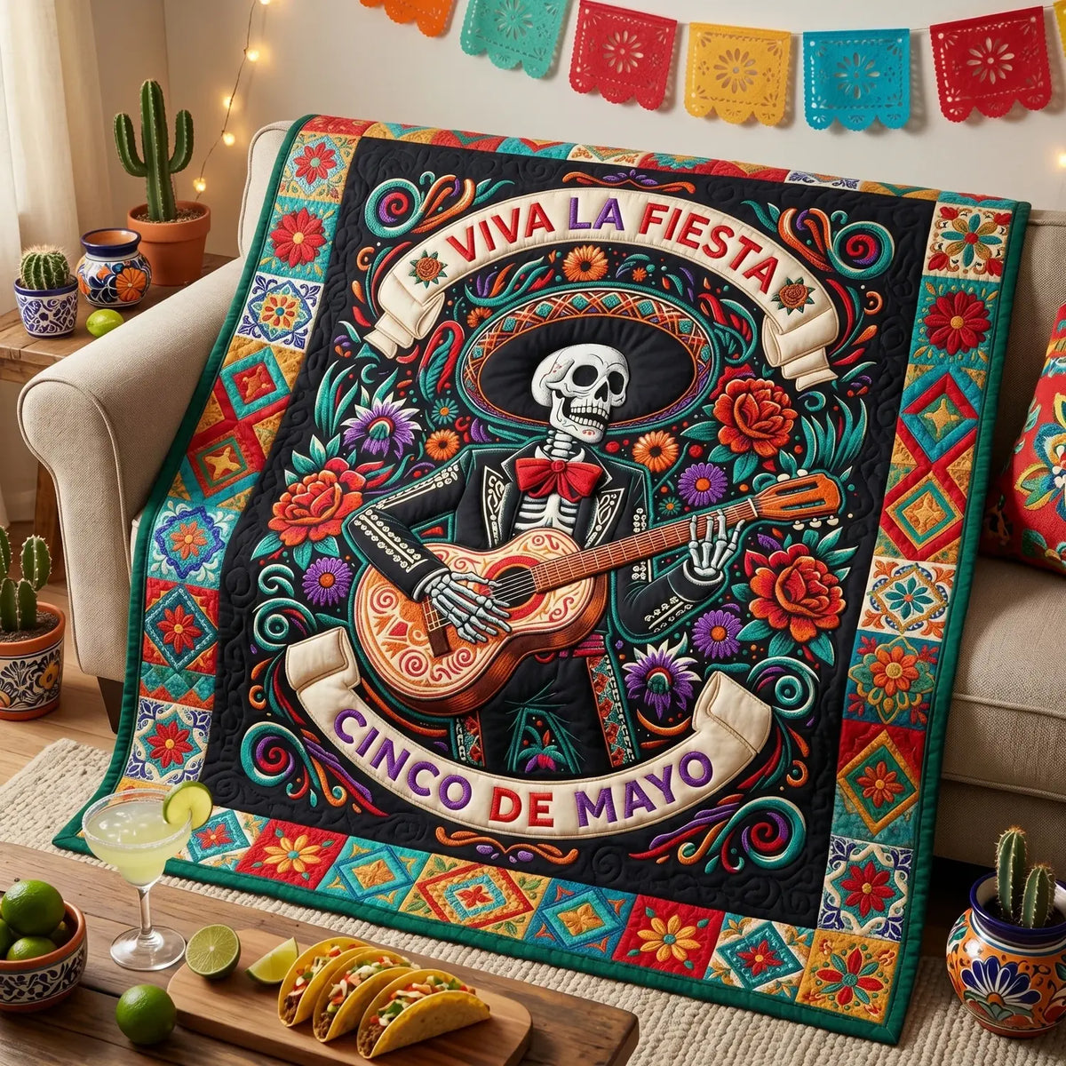 Viva La Fiesta Quilt Blanket