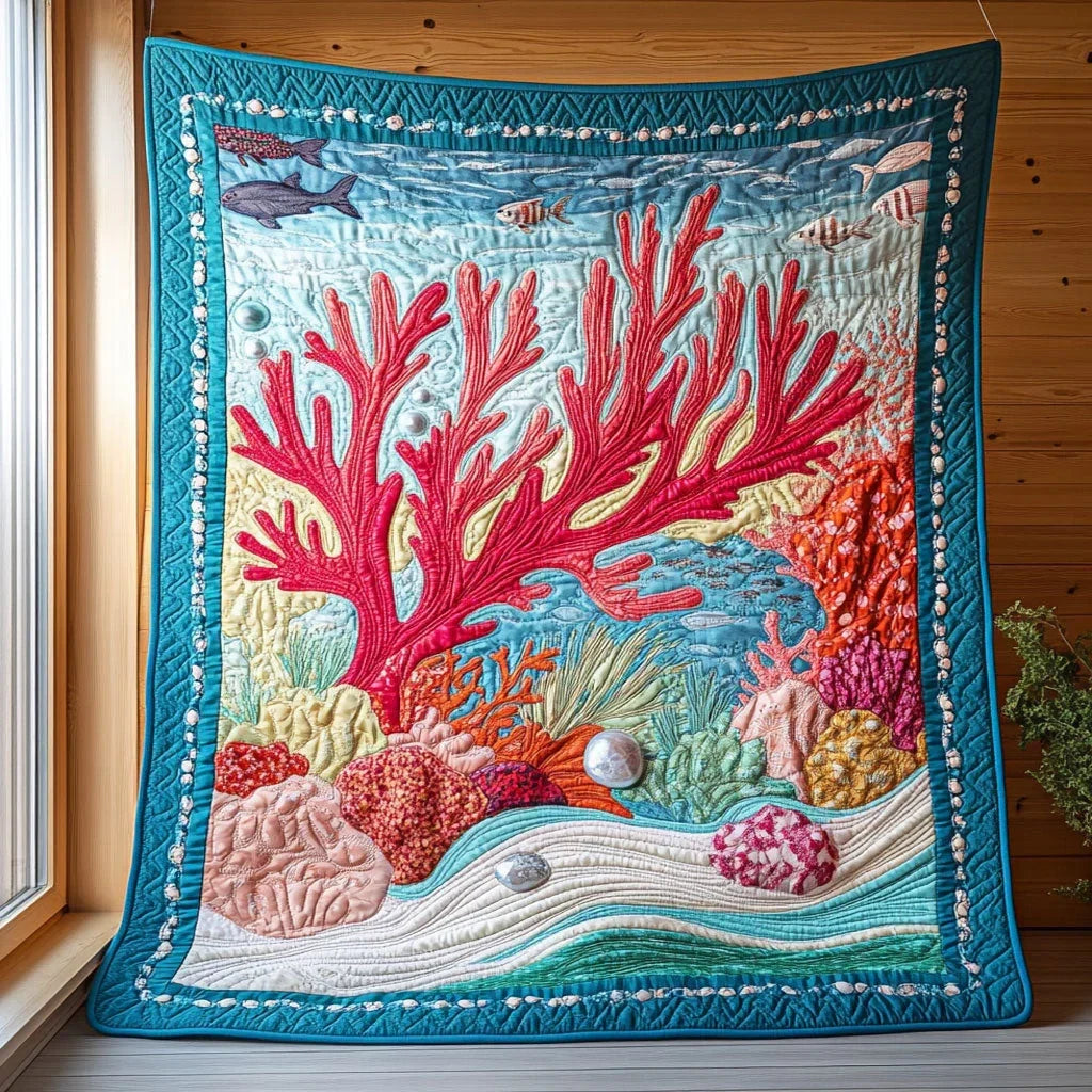 Vivid Ocean Quilt Blanket