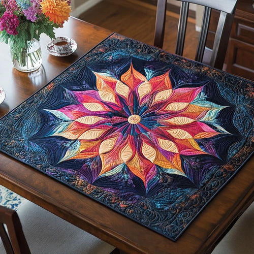 Vivid Whispers Quilted Table Topper