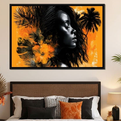 Golden Solitude Tropics Rising Canvas Wall Art