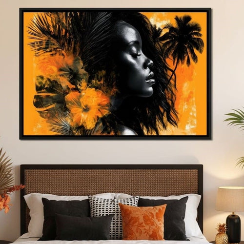 Golden Solitude Tropics Rising Canvas Wall Art