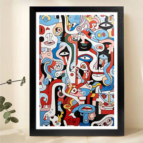 W214 Natural Wood Canvas – Abstract Art | Perfect for Living Room & Office