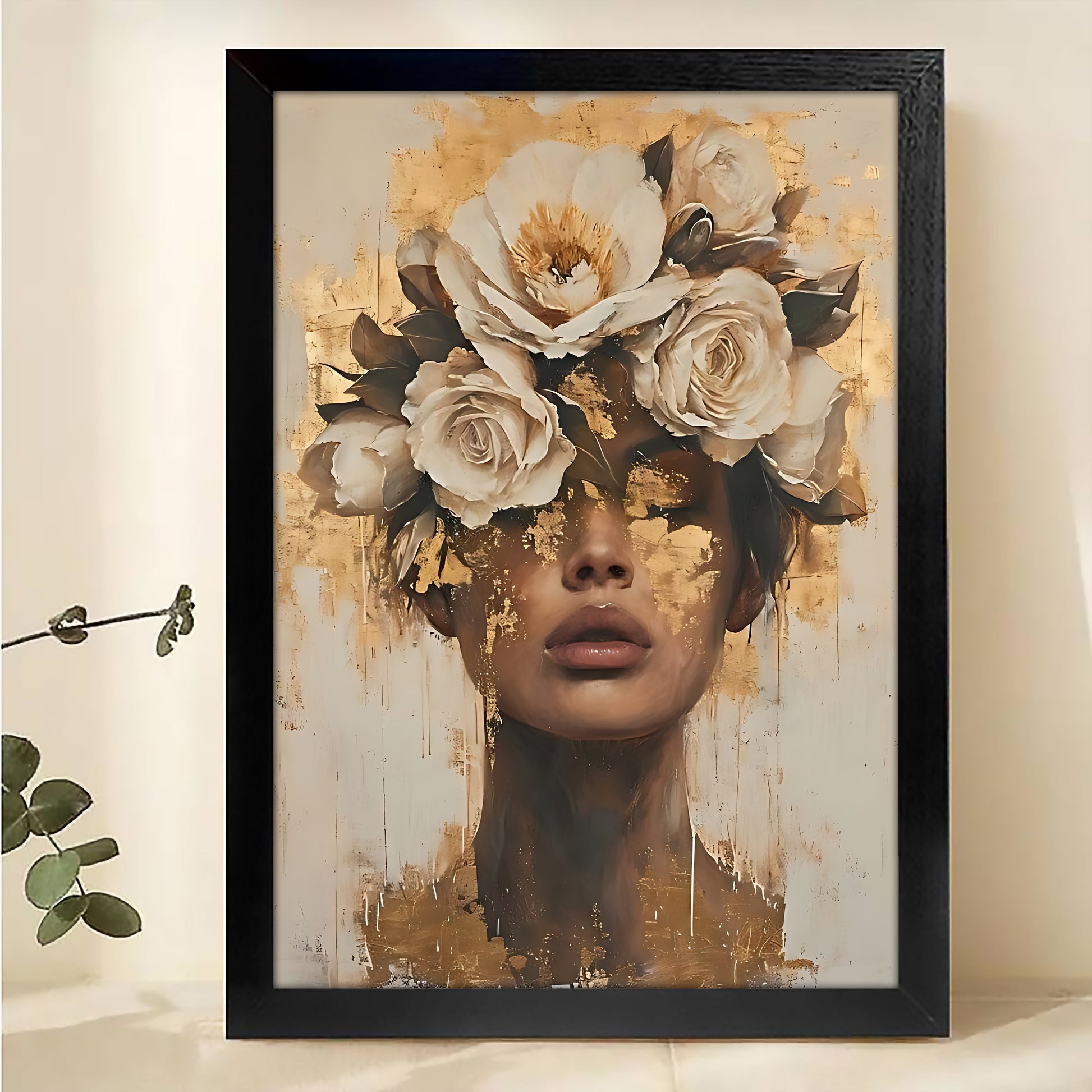 W215 Natural Wood Canvas – Abstract Art | Perfect for Living Room & Office