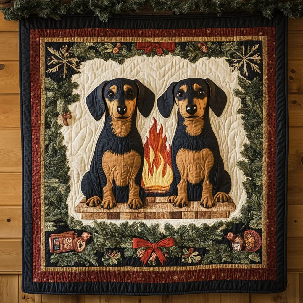 Warm Dachshund Quilt Blanket