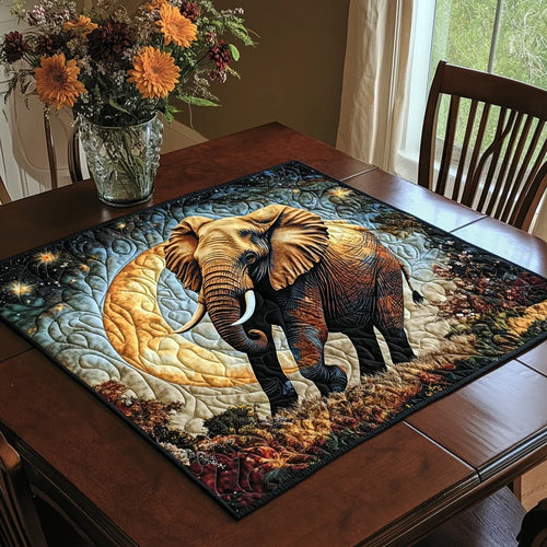 Warm Elephant Quilted Table Topper