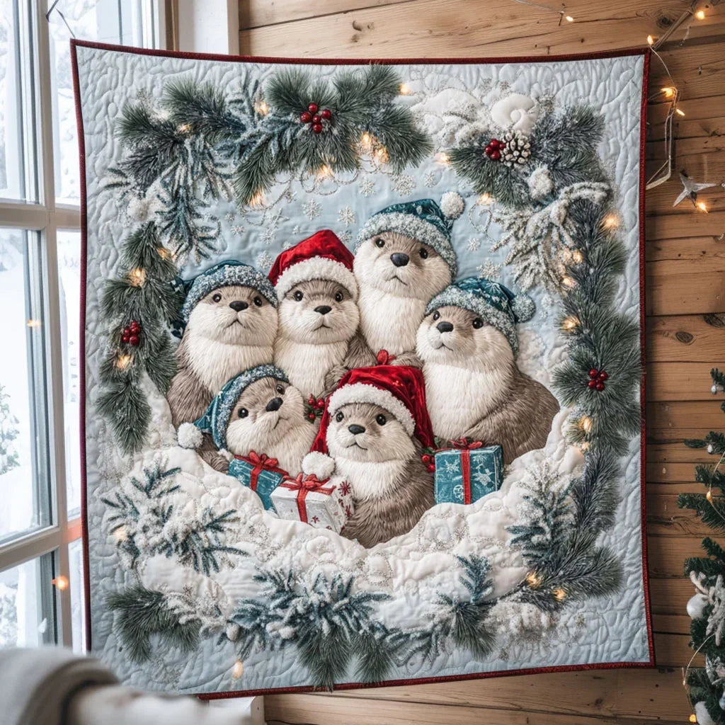 Warm Glow Otter Quilt Blanket