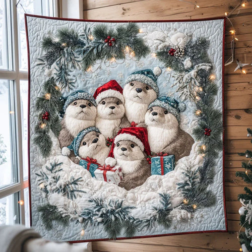Warm Glow Otter Quilt Blanket