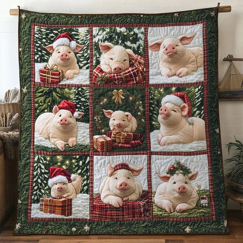 Warm Hug Pig Quilt Blanket