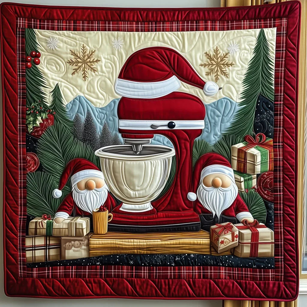 Warming Baking Day With Little Gnomes Quilt Blanket