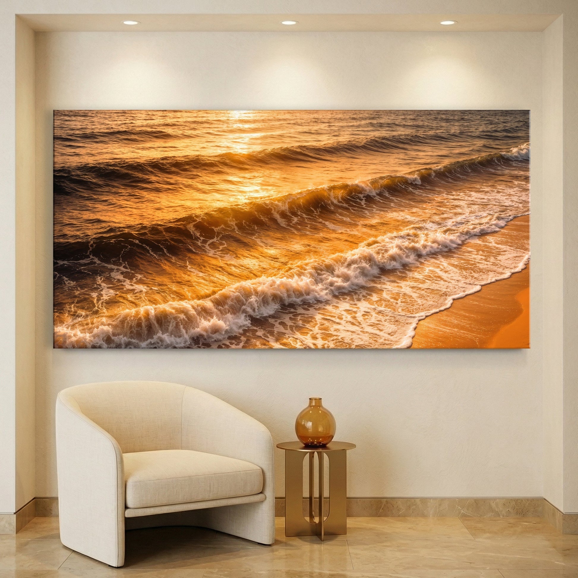 Aerial Ocean - Warm Sunset Tones