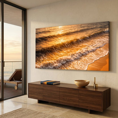 Aerial Ocean - Warm Sunset Tones