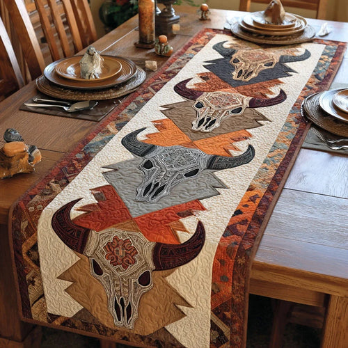 Warrior Horns Quilted Table Runner