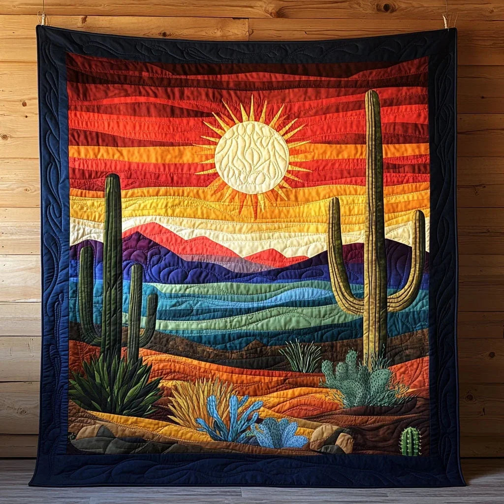 Waves Of Desert Quilt Blanket