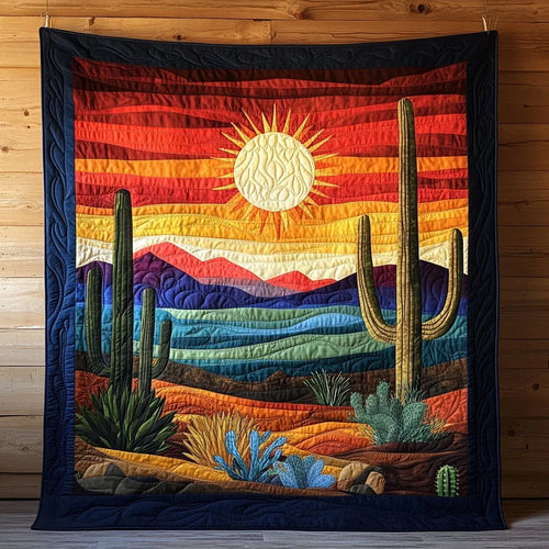 Waves Of Desert Quilt Blanket