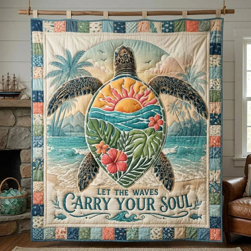 Wavy Soul Quilt Blanket - Quilted Blanket by Wild and Way